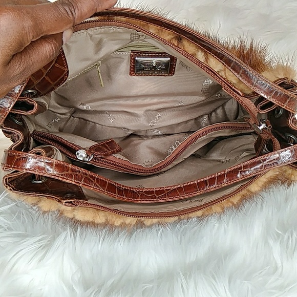 🕦GONE! Paolo Masi Mink & Leather Purse - Picture 5 of 7